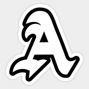 Gothic Letter A Sticker